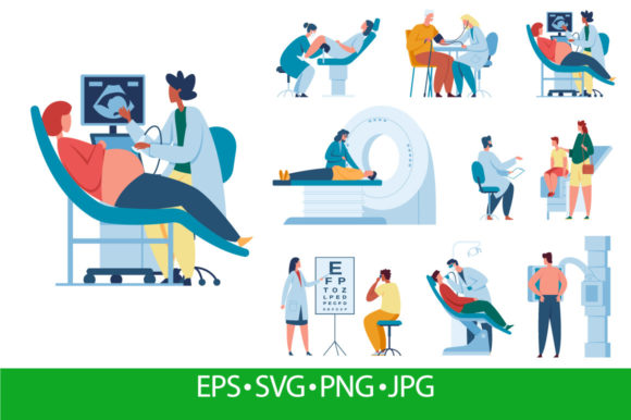 Doctors Consulting Patients: Graphics & Illustrations