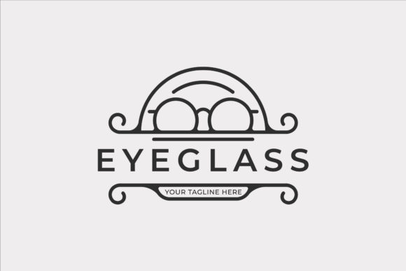Eyeglass Vintage Line Art for Logos & Graphics