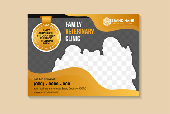 Family Veterinary Clinic Flyer: Graphics & Print Templates