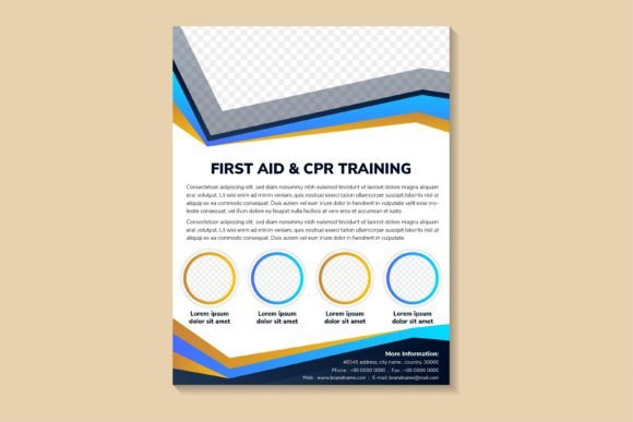 First Aid CPR Flyer: Graphics & Print Templates