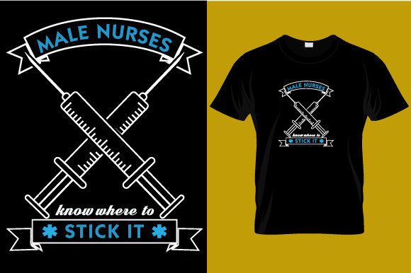 Male Nurses Graphics for Print Templates