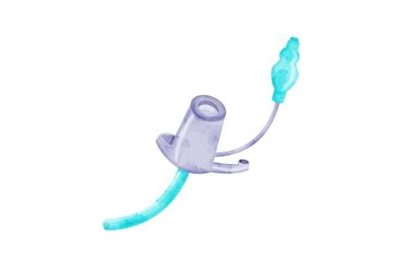 Medical Crafts: Tracheostomy Tube Watercolor