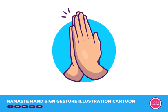 Namaste Hand Sign Graphics & Illustrations Review