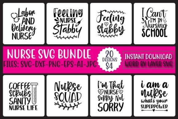 Nurse SVG Bundle Vol.8: Designer Review