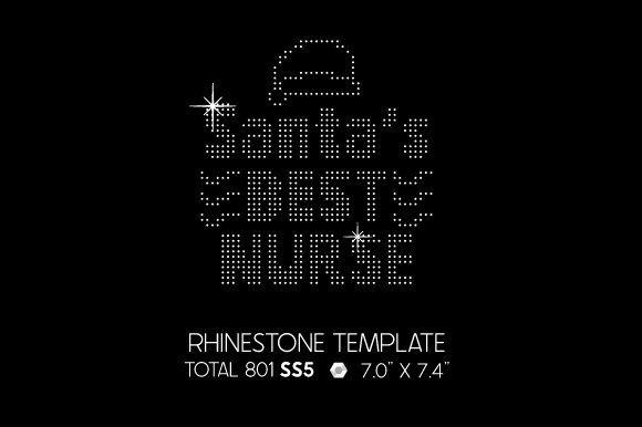 Santa's Best Nurse Rhinestones Crafts