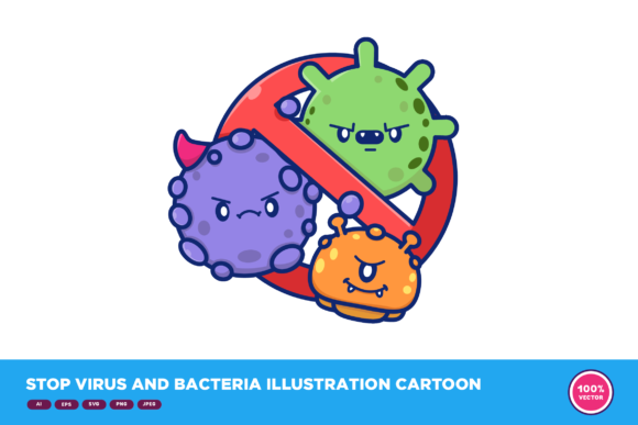 Stop Virus Graphics: Crafting Cute Illustrations
